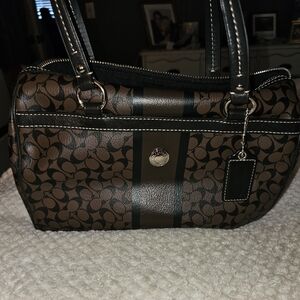 Coach Brown Patterned Handbag